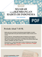 Pertemuan Ke 14 (Sejarah Perkembangan Hadits Di Indonesia)