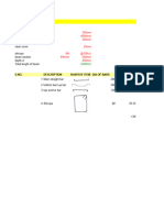 Support 1 Column Span Beam C/C Support 2 Column Clear Cover Stirrups Beam Section Depth D Total Length of Beam