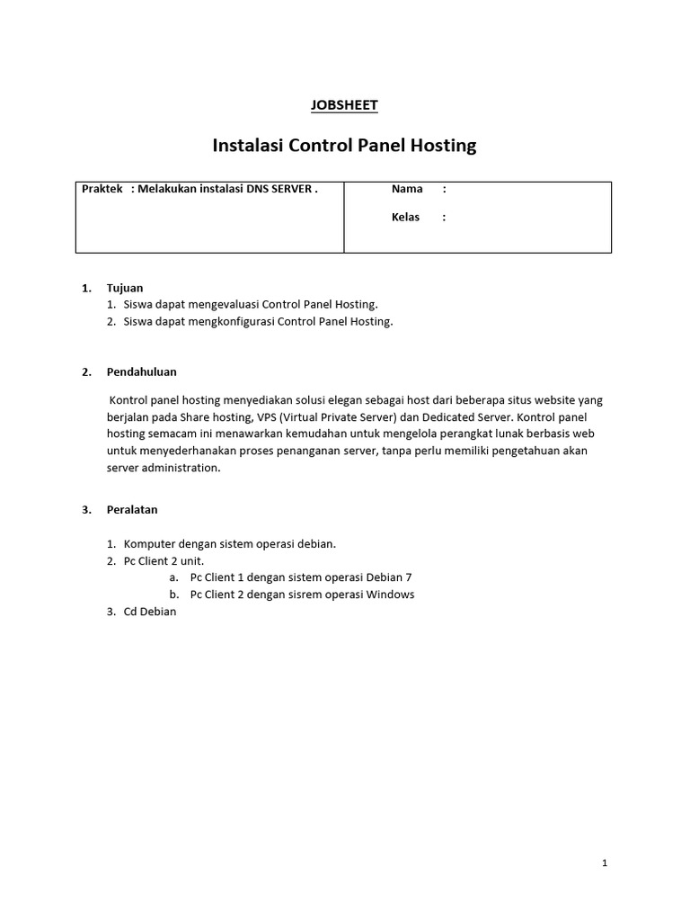 Instalasi Control Panel Hosting DNS | PDF | Griya & Taman | Komputer
