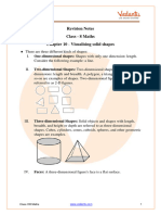 Visualising Solid Shapes Class 8 Notes CBSE Maths Chapter 10 (PDF)