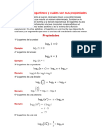 Definición de Logaritmos y Cuáles Son Sus Propiedades