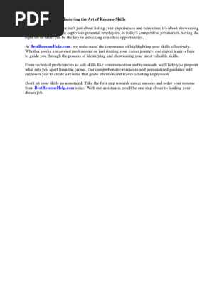 Resume Skills
