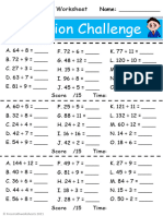 Grade 4 Division Challenge Worksheet 1
