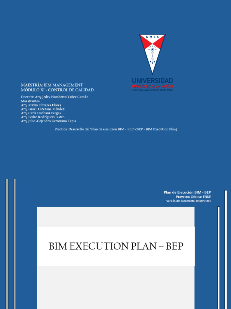 Plan de Ejecución BIM - BEP | PDF | Autodesk Revit | Fundación (Ingeniería)