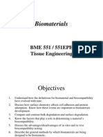 Biomaterials: BME 551 / 551EPE Tissue Engineering