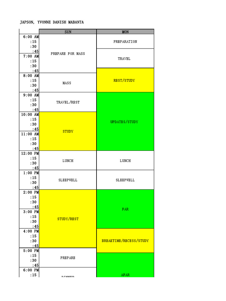 Schedule pdf educational institutions learning