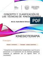 1.1 Concepto y Clasificación de Las Tecnicas de Kinesioterapia