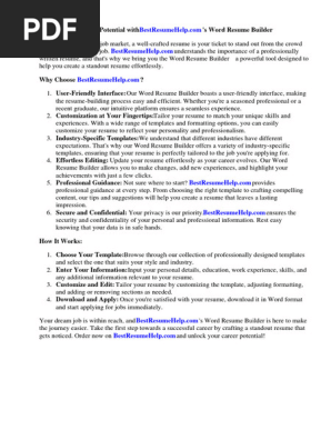 Word Resume Builder