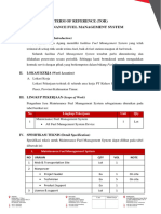 TOR (Term of Reference) Maintenance Fuel Management System