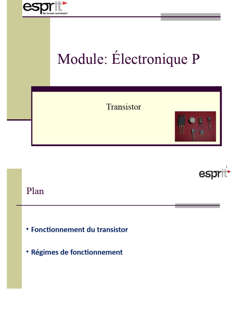Fonctionnement du Transistor en Électronique | PDF | Transistor ...
