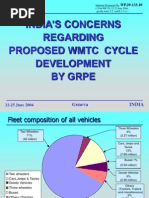 India'S Concerns Regarding Proposed WMTC Cycle Development by Grpe