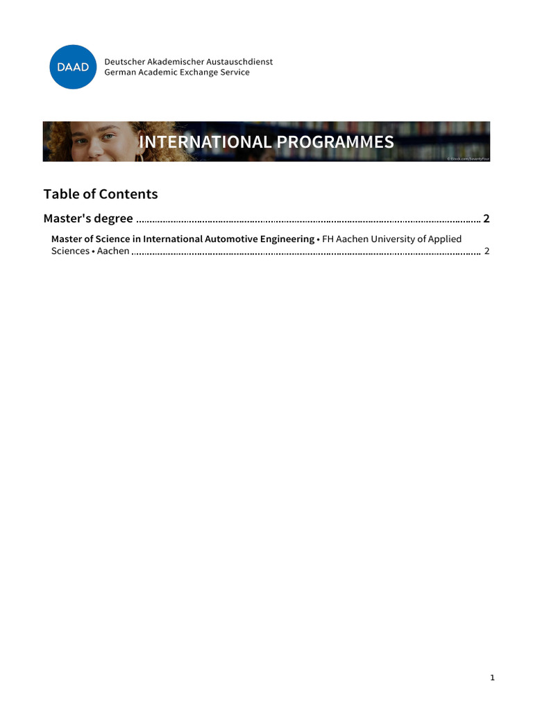 MSc in International Automotive Engineering | PDF | Academic Degree ...