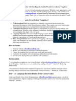 French Cover Letter Template