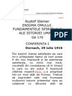 Enigma Omului. Fundamentele Spirituale Ale Istoriei Umane Ga 170 1