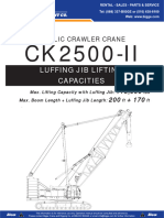 Crane Charts - Crawler Crane Charts - CK2500 II Luffing