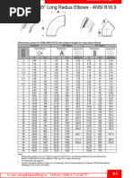 Long Radius Pipe Bend Dimensions Chart | PDF