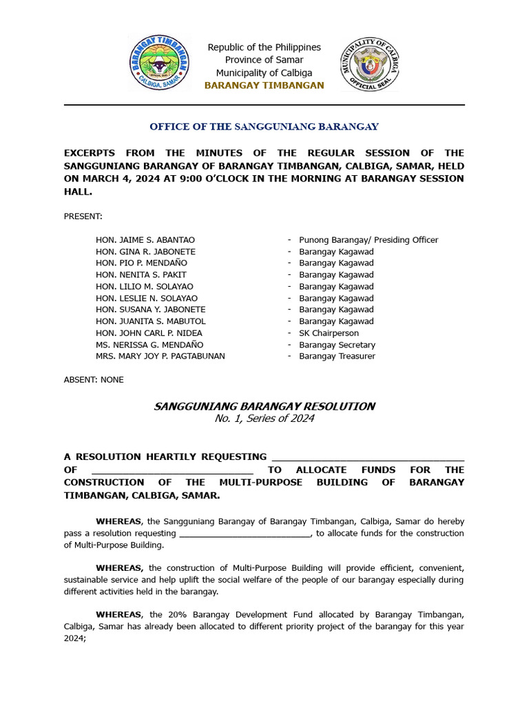 Multipurpose Resolution | PDF