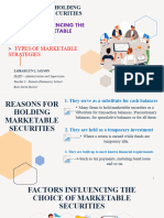 Factors Influencing The Choice of Marketable Securities - Chapter 18