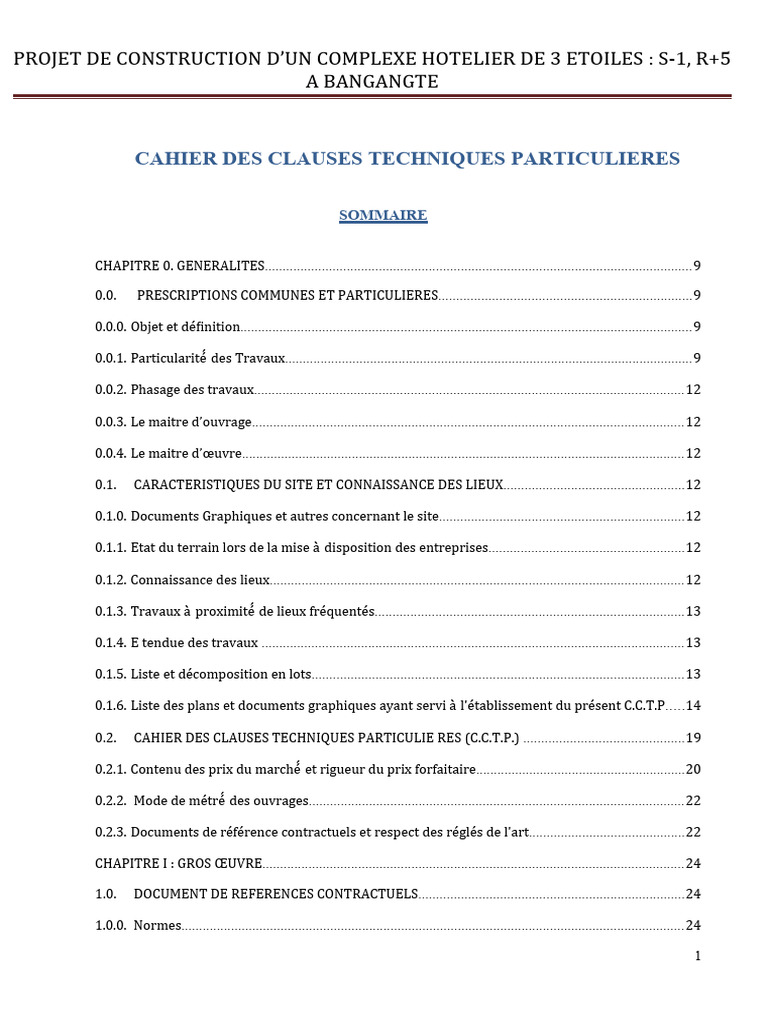 Cahier des Clauses Techniques Hôtel 3* | PDF | Ventilation ...