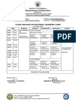 CLASS PROGRAM FOR NLC Science