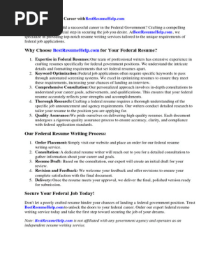 Federal Government Resume