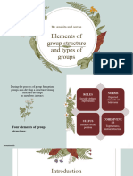 Elements of Group Structure and Types of Groups