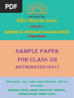 QP Maths Sample Papers