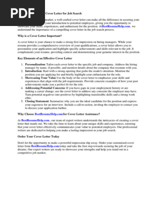 Cover Letter for Job Search