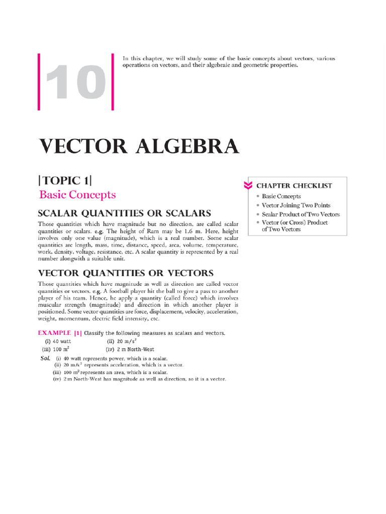 Vectors Pdf