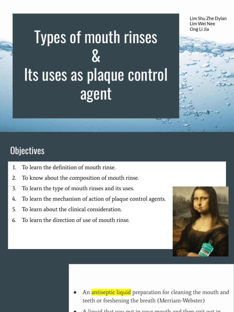 Types and Uses of Mouth Rinses | PDF | Mouth | Chemical Substances