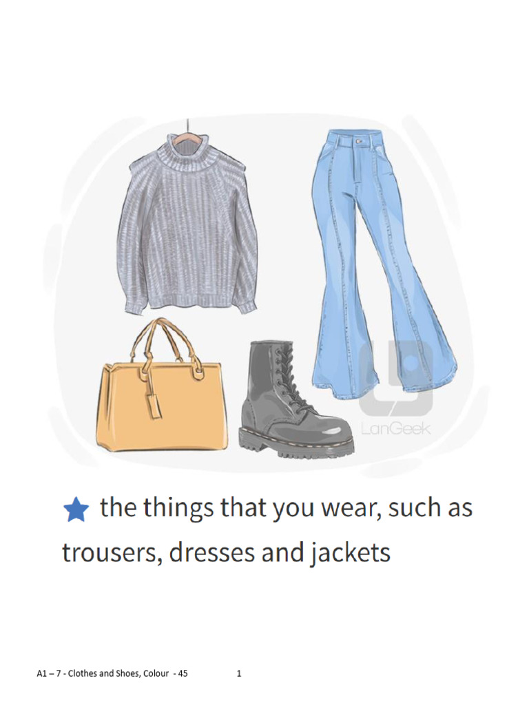 7 - Clothes and Shoes, Colour - 45 | PDF | Sports & Recreation | Home ...