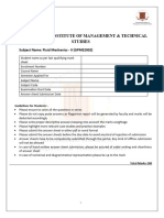 International Institute of Management & Technical Studies: Subject Name: Fluid Mechanics - II (GPME2002)