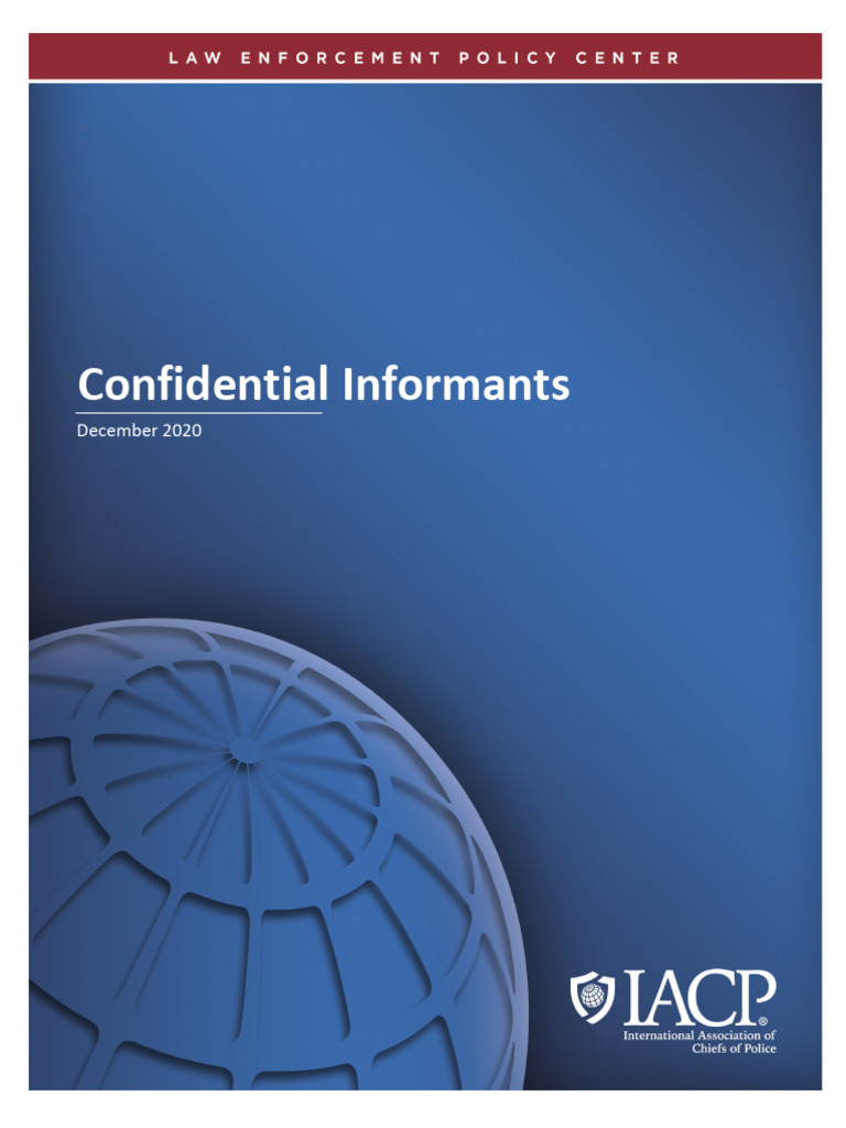 Confidential Informants All Documents PDF Police Policy
