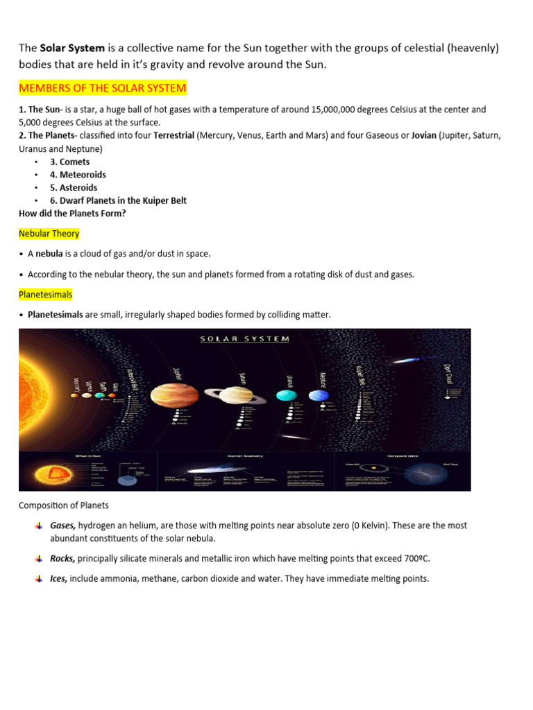 Planets Notes Pdf Planets Jupiter