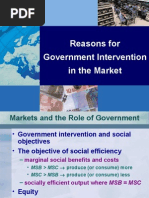 Reasons For Government Intervention in The Market