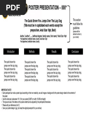 Poster Design Guidelines