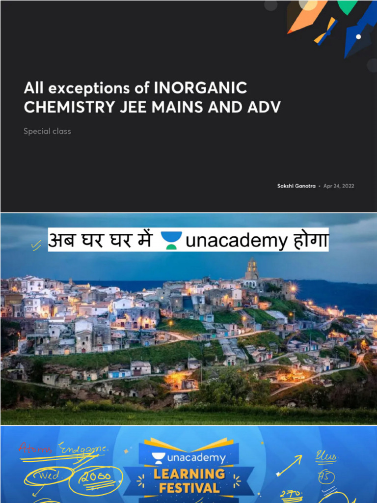 MOST IMPORTANT TOPICS IN INORGANIC CHEMISTRY FOR JEE MAINS intelligence overview