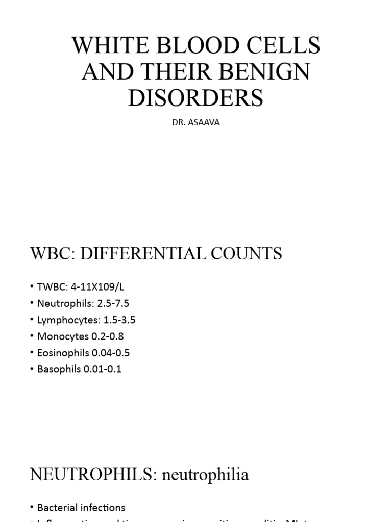 White Blood Cells and Disorders Overview | PDF | Lymphocyte | White ...