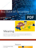 Buy Back of Securites