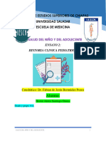 Salud Del Niño y Del Adolecente - Ensayo Historia Clinica Pediatrica - Hector Alexis Santiago Ozuna 4a