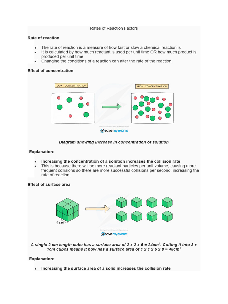 Revision For Short Test 2, 9ig, CH 8,9 | PDF | Reaction Rate | Chemical ...