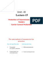 Unit III Lecture-15 Differential Protection of Transmission Line Carrier Current Protection