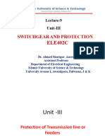 Unit III Lecture 9 Over Current Protection of Transmission Line or Radial Feeders