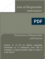 Law of Negotiable Instrument