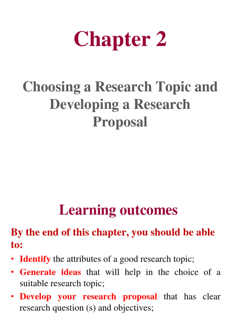 Chapter 2 Choosing The Research Topic 2024 Pdf Methodology Theory