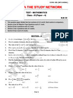 Mathematics - Paper - 4 (Class 11)