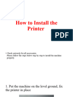 How To Install The Printer V3