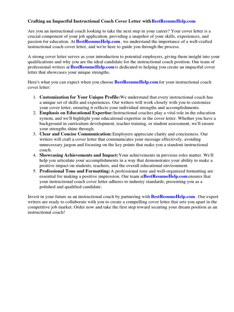 Instructional Coach Cover Letter Guide | PDF | Résumé | Http Cookie