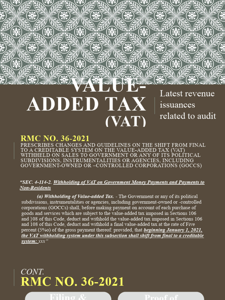 VAT Guidelines and Deadlines 2023 | PDF | Value Added Tax | Taxes