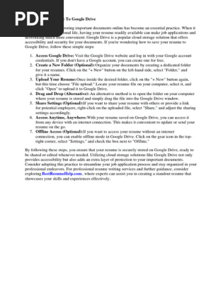 How to Save Resume to Google Drive